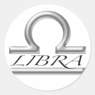 Libra Symbol Classic Round Sticker