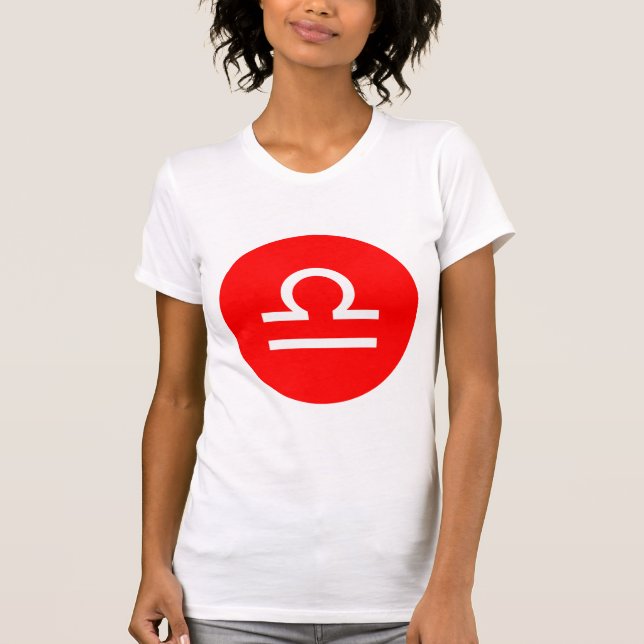 Libra Symbol - Customised T-Shirt (Front)