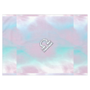Libra Symbol Mother of Pearl Style Tablecloth