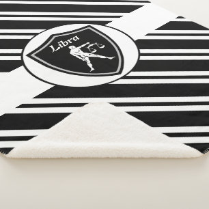 Libra symbol sherpa blanket