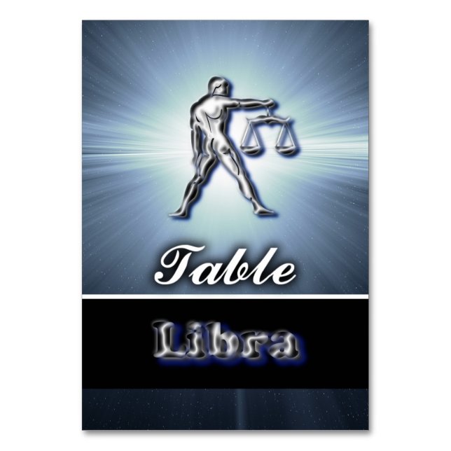 Libra Table Number (Front)