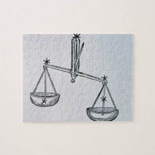 Libra (the Scales) an illustration from the 'Poeti Jigsaw Puzzle