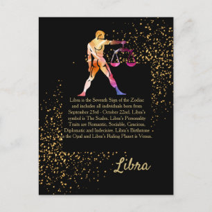 Libra the Scales Postcard