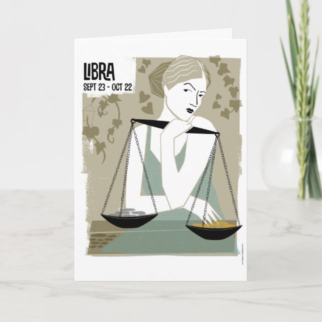 Libra the Scales Zodiac Card (Front)