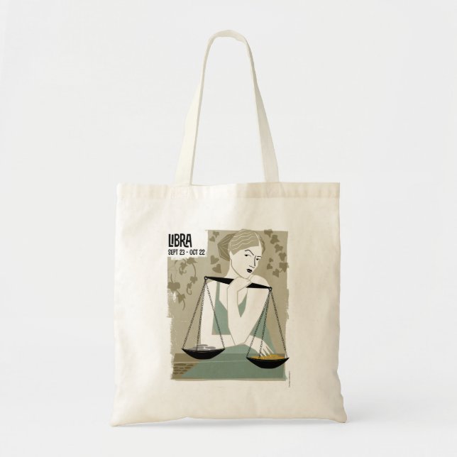 Libra the Scales Zodiac Tote Bag (Front)