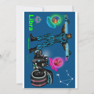 Libra Theme birthday invitation. Invitation