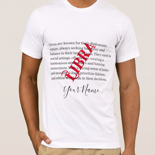 Libra traits and zodiac sign T-Shirt (Creator Uploaded)