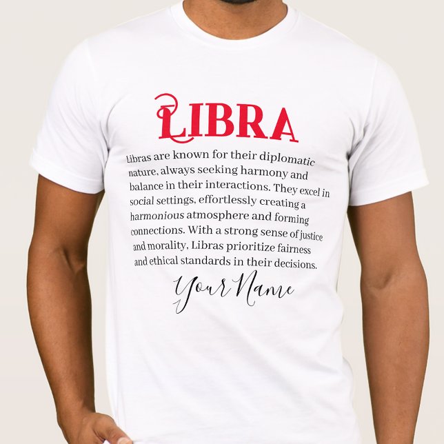 Libra traits and zodiac sign T-Shirt (Creator Uploaded)