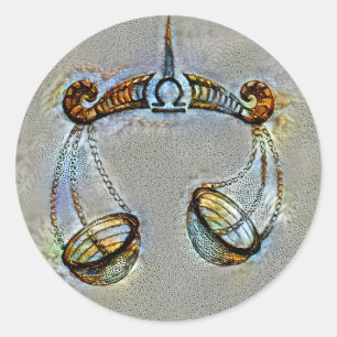 Libra Venice Classic Round Sticker