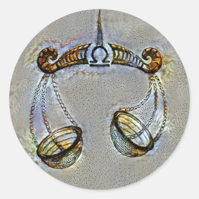 Libra Venice Classic Round Sticker (Front)