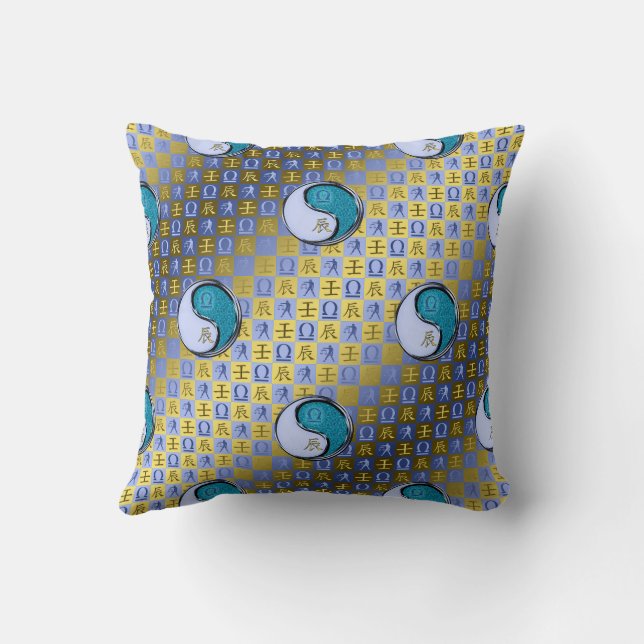 Libra & Water Dragon Cushion (Back)