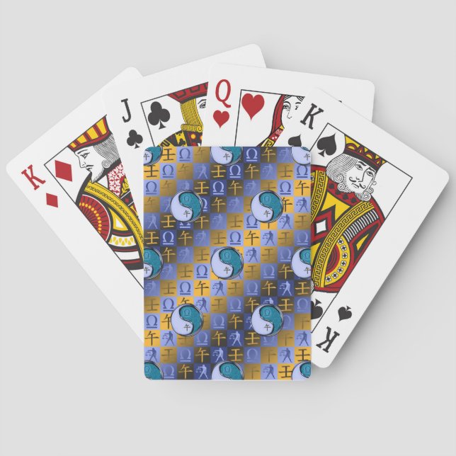 Libra & Water Horse Playing Cards (Back)