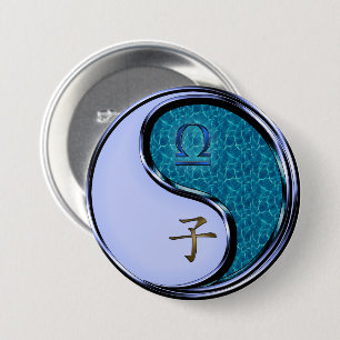 Libra & Water Rat 7.5 Cm Round Badge