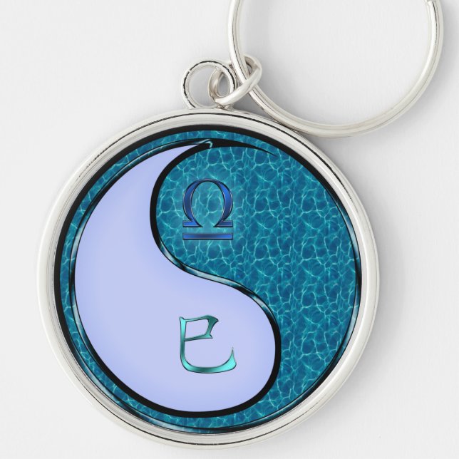 Libra & Water Snake Key Ring (Front)