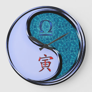 Libra & Water Tiger Large Clock