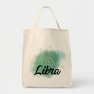 Libra Watercolor Splash Tote Bag