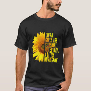 Libra Woman September October Birthday Sunflower Q T-Shirt