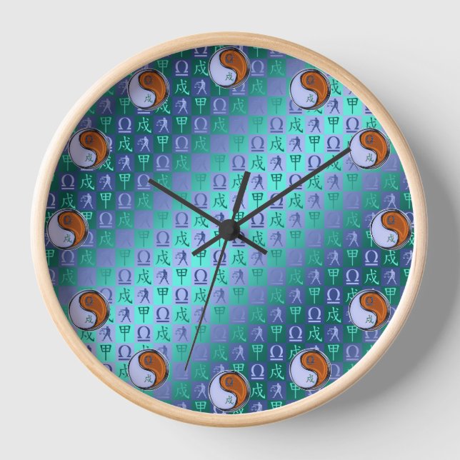 Libra & Wood Dog Clock (Front)