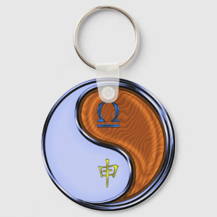 Libra & Wood Monkey Key Ring