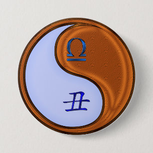Libra & Wood Ox 7.5 Cm Round Badge