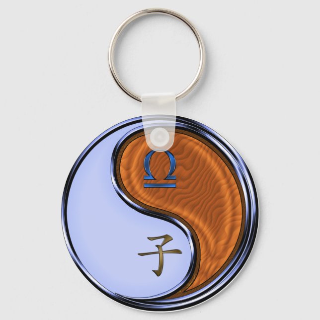 Libra & Wood Rat Key Ring (Front)