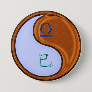 Libra & Wood Snake 7.5 Cm Round Badge