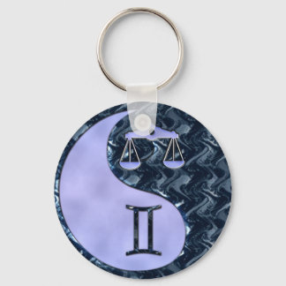 Libra Yin Yang Key Ring