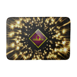 Libra zodiac bath mat