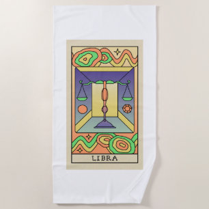 Libra Zodiac Beach Towel
