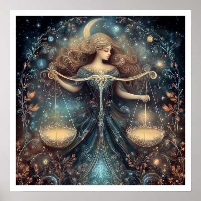 Libra Zodiac Birth Sign Astrology Celestial (Front)