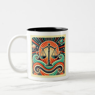Libra Zodiac Coffe Mug Retro