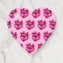 Libra Zodiac Coquette Heart Birthday Cake Favour Tags