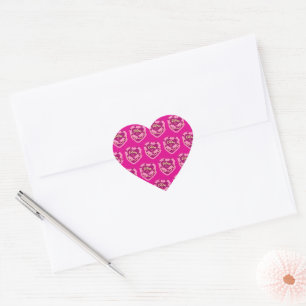 Libra Zodiac Coquette Heart Birthday Cake Heart Sticker