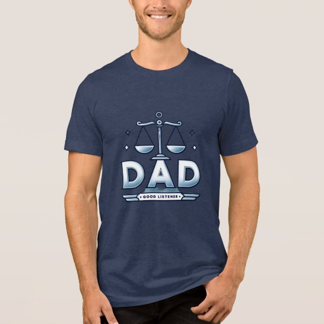 Libra  Zodiac Dad   T-Shirt Tri-Blend Shirt (Front)
