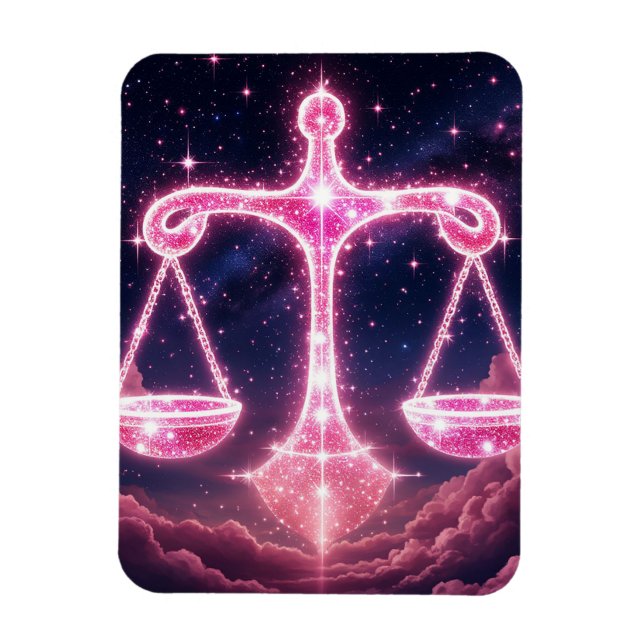 Libra Zodiac Gift With Celestial Elegance Magnet (Vertical)