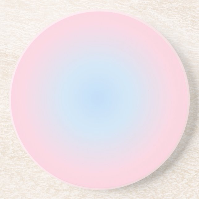 Libra Zodiac Gradient, Pink Blue Aura Gradient Coaster (Front)