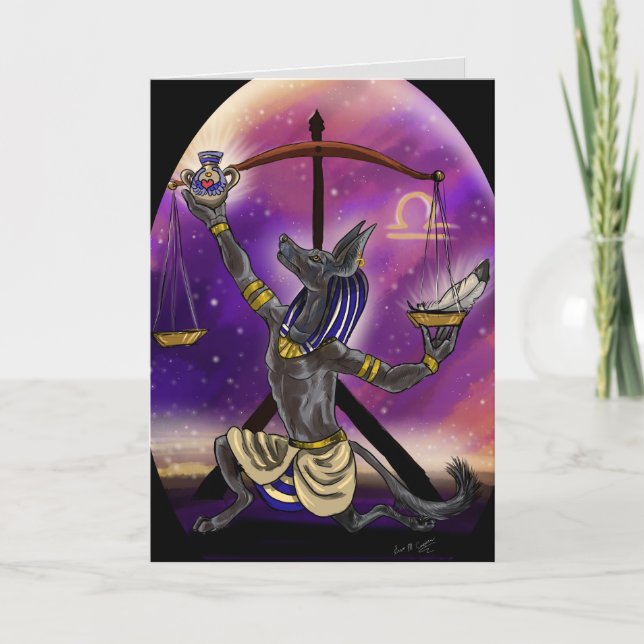 Libra Zodiac Greeting Card (Front)