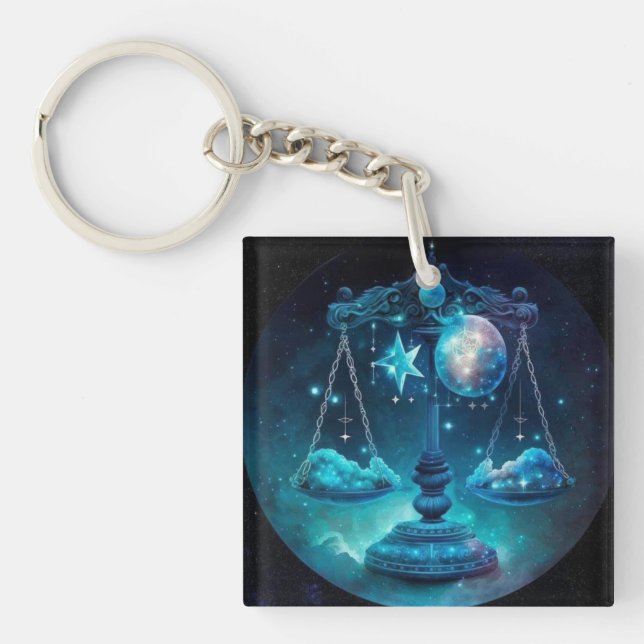 Libra Zodiac Keychain (Front)