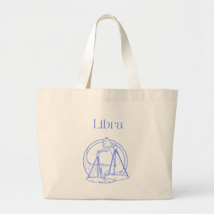 Libra Zodiac  Large Tote Bag