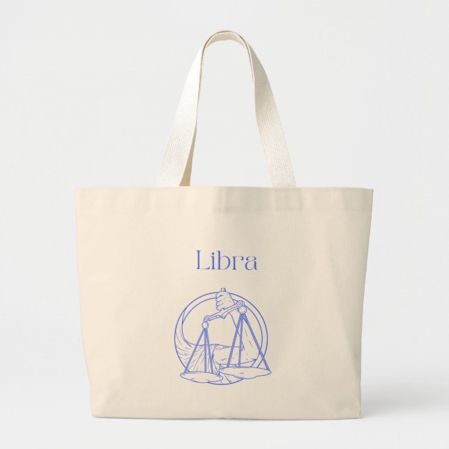 Libra Zodiac  Large Tote Bag (Front)