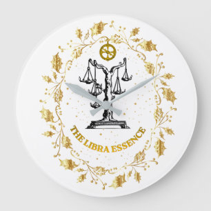 Libra Zodiac Luxury Aesthetic Stars Art Large Clock