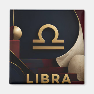 Libra Zodiac Luxury Celestial Astrology Gift Magnet