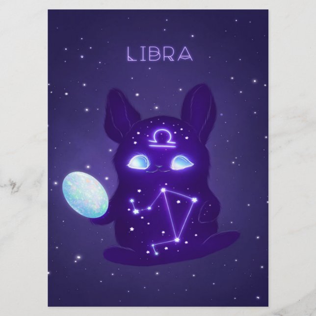 Libra Zodiac Monster - Funny Libra Zodiac Lover Menu (Front)