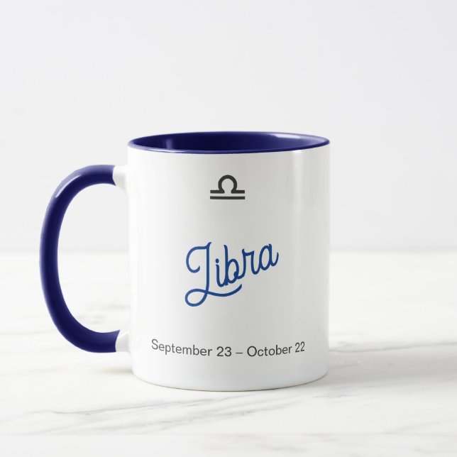 Libra Zodiac Mug – Astrology Coffee Cup (Left)
