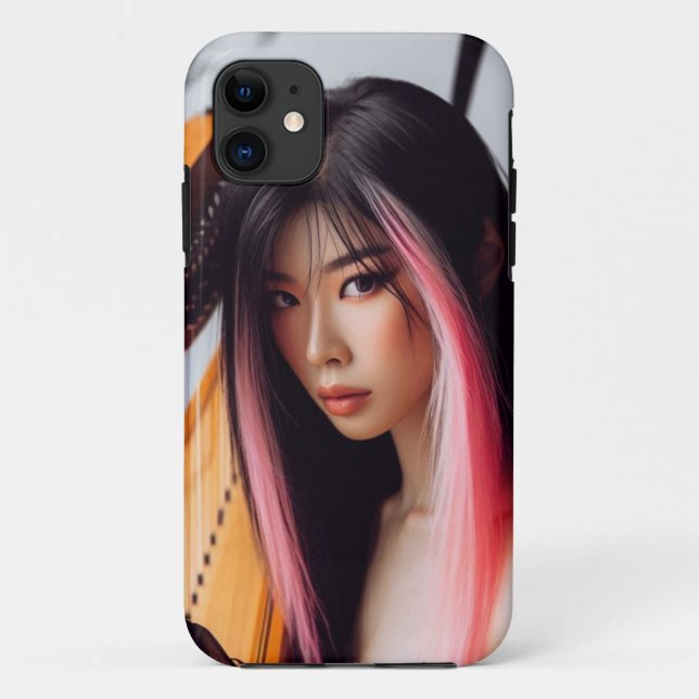 Libra Zodiac Musician Harp Case-Mate iPhone Case (Back)