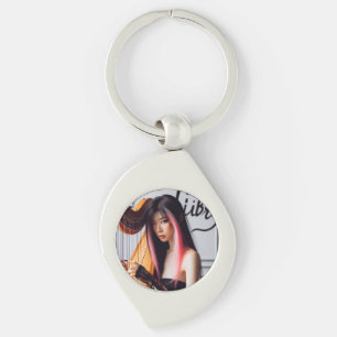 Libra Zodiac Musician Harp Key Ring