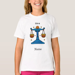 Libra Zodiac Retro Pop Art - Personalised Gift T-Shirt