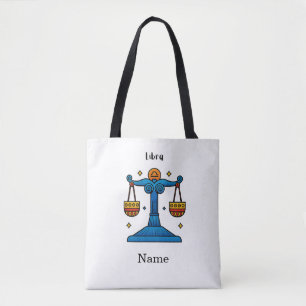 Libra Zodiac Retro Pop Art - Personalised Gift Tote Bag