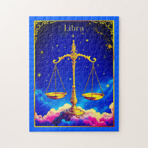 Libra Zodiac Scales in a Star-Filled Sky Jigsaw Puzzle