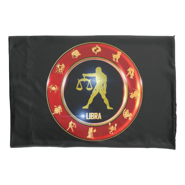 Libra Zodiac Sign Astrology Pillowcase (Front)